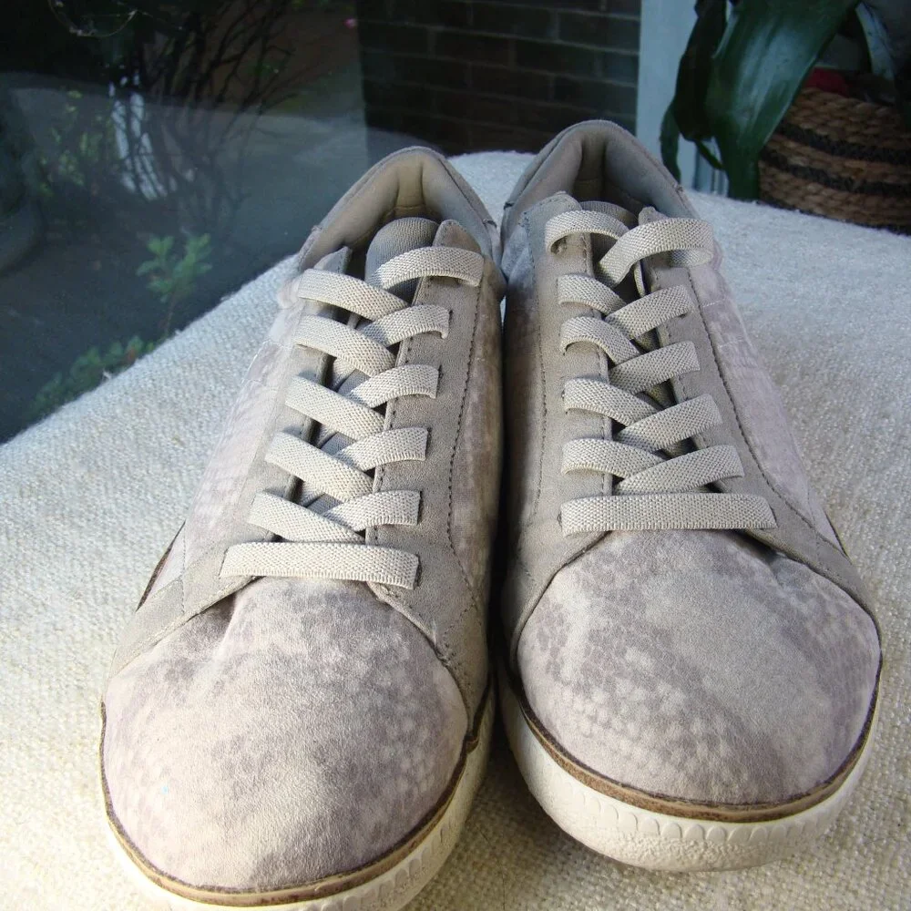 Dr. Scholls GREY SNAKE PRINT MICROFIBER seaside oxfords slip-on sneakers S 10.5 - Picture 3 of 8